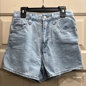 Levi’s High Waisted Mom Shorts Light Blue Denim Women's Shorts